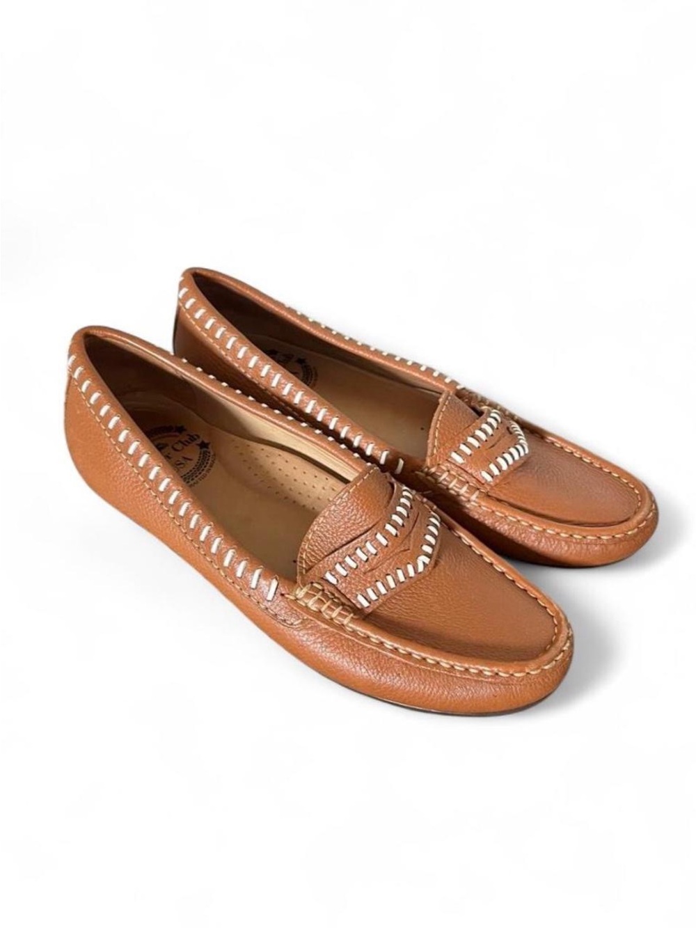 NWOT Driver Club USA Genuine Leather 90s Vintage Brown Women’s 8 Loafers
